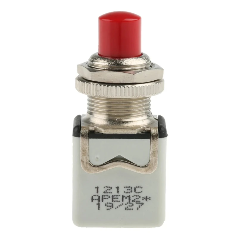APEM 1200 Series Red Momentary Push Button Switch Panel Mount SPST 12.2 mm Cutout 24V DC 250V AC 1213C RED