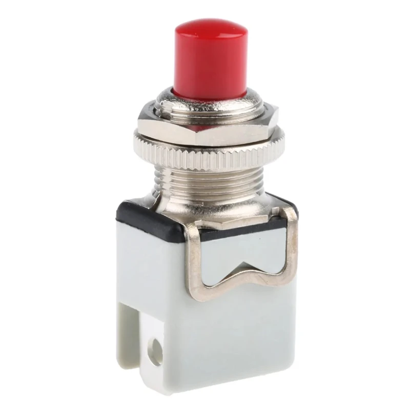 APEM 1200 Series Red Momentary Push Button Switch Panel Mount SPST 12.2 mm Cutout 24V DC 250V AC 1213C RED