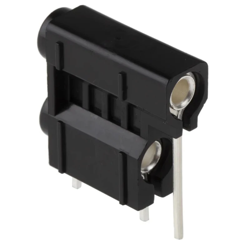 RS PRO Black Female Test Socket 4 mm Connector Plug-In Termination 50V 10A Silver Plating 103-6561