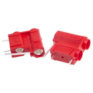 RS PRO Red Female Test Socket 4 mm Connector Plug-In Termination 50V 10A Silver Plating 103-6555