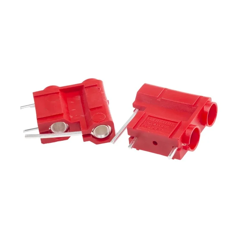 RS PRO Red Female Test Socket 4 mm Connector Plug-In Termination 50V 10A Silver Plating 103-6555