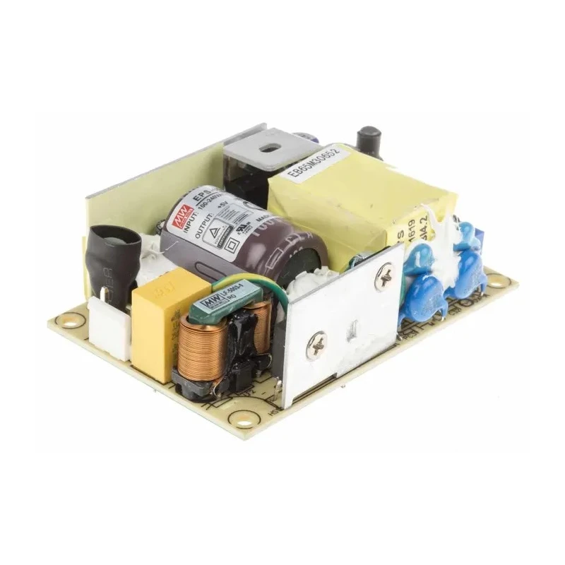 MEAN WELL Switching Power Supply 5V DC, 55W, 11A Output Current, Chassis Mount EPS-65S-5
