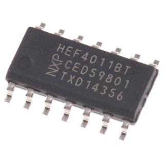 Nexperia 4 2-Input NAND Logic Gate, 14-Pin SOIC HEF4011BT,652