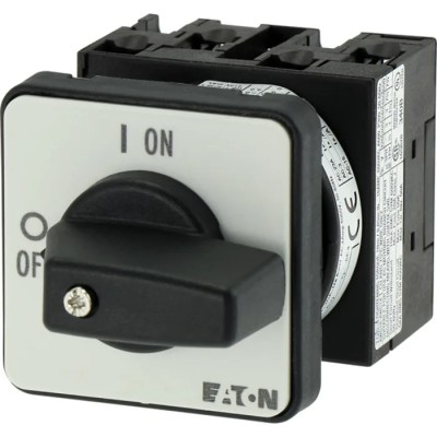 Eaton 2 Position 90° Rotary Cam Switch, Knob Actuator, 20A, 690V AC, IP65 Protection, Flush Mount 024639 T0-2-1/E