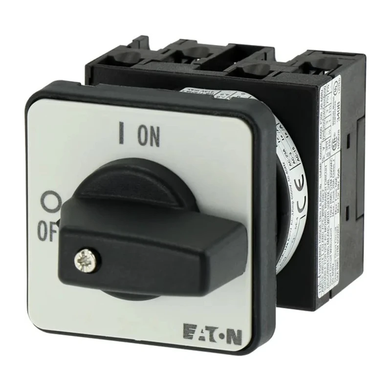 Eaton 2 Position 90° Rotary Cam Switch, Knob Actuator, 20A, 690V AC, IP65 Protection, Flush Mount 024639 T0-2-1/E