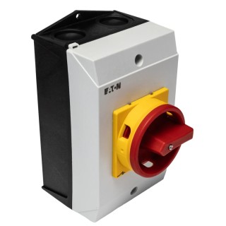 Eaton 3-Pole Surface Mount Isolator Switch IP65, 190A, 13kW, Red Handle, P1-25 Series 