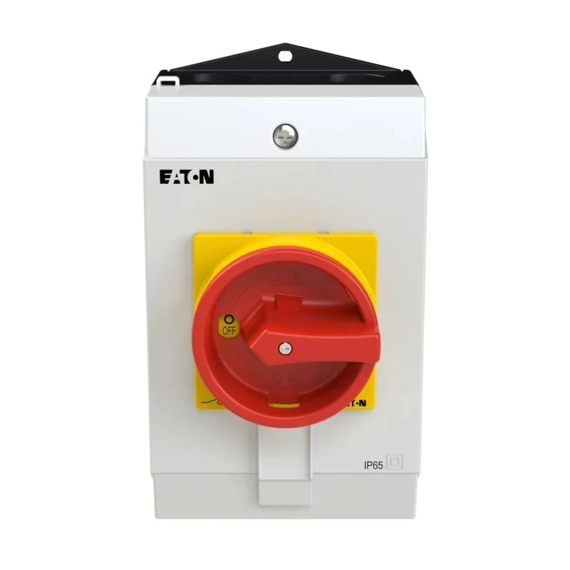 Eaton 3+N-Pole Surface Isolator Switch IP65, 32A, 15 kW, Red Handle, Screw Terminal 