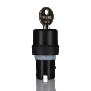 Siemens SIRIUS ACT 3SU10 2-position Key Switch Head, Latching, 22 mm Cutout 3SU1000-4BF01-0AA0