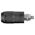 Staubli Black Female Banana Socket 4 mm Connector Bolt Termination 1 kV 600V 20A Nickel Plating 66.9684-21
