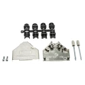 MH Connectors MHDTZK25-RA-PC-K MHDTZK-RA Series Zinc Straight D-Sub Backshell 25 Way Strain Relief