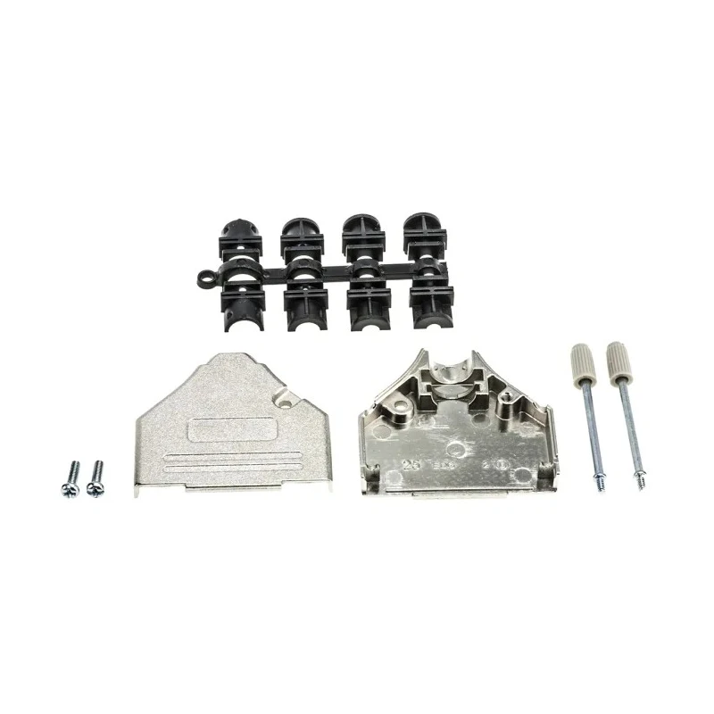 MH Connectors MHDTZK25-RA-PC-K MHDTZK-RA Series Zinc Straight D-Sub Backshell 25 Way Strain Relief