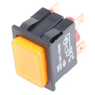 Marquardt Illuminated Push Button Switch Panel Mount Orange DPST IP67 1660.0201