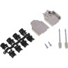 MH Connectors MHDTZK-RA Series Zinc Straight D-Sub Backshell, 9 Way, Nickel Plated MHDTZK9-RA-PC-K