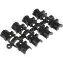 MH Connectors MHDTZK-RA Series Zinc Straight D-Sub Backshell, 9 Way, Nickel Plated MHDTZK9-RA-PC-K