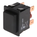 Marquardt Momentary Push Button Switch, Panel Mount, 30 x 22 mm Cutout, DPST, Black LED, IP67, 250 V AC 1661.0101