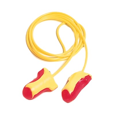 Honeywell Safety Laser Lite Series Pink, Yellow Disposable Corded Ear Plugs 35 dB Rating 3301106