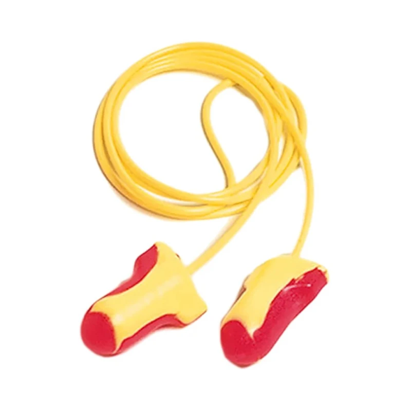 Honeywell Safety Laser Lite Series Pink, Yellow Disposable Corded Ear Plugs 35 dB Rating 3301106