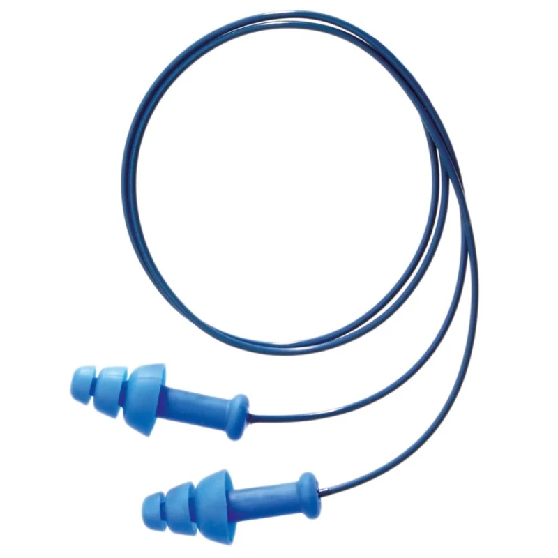 Honeywell Safety Smartfit Detectable Series Blue Reusable Corded Ear Plugs 30 dB SNR 1012522