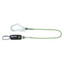 Kaba Fall Arrest Lanyard with Polyester Sheath and Polyamide Core, Twist Lock Karabiner, 1.5 m 1032373