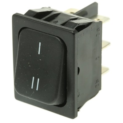Marquardt DPDT On-On On-On Rocker Switch Panel Black Polyamide Housing 30.2 x 22 mm Panel Cutout 10A 250V AC 28V DC 1834.3309