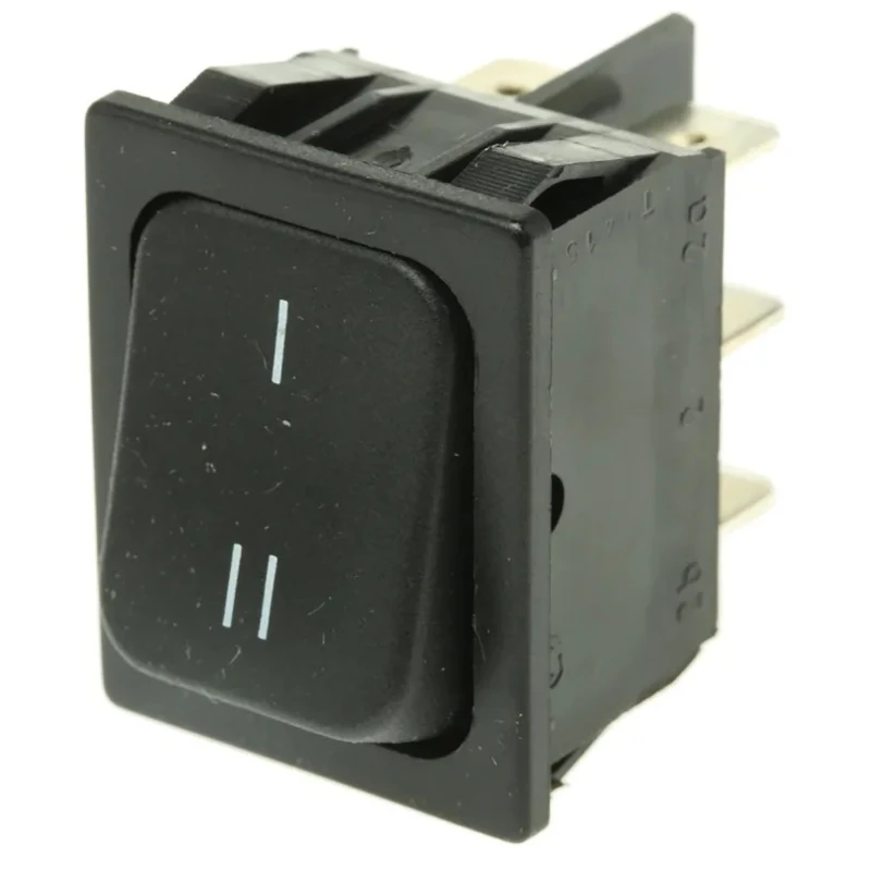 Marquardt DPDT On-On On-On Rocker Switch Panel Black Polyamide Housing 30.2 x 22 mm Panel Cutout 10A 250V AC 28V DC 1834.3309