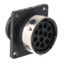ITT Cannon Circular Connector 12 Contacts Panel Mount Socket Female IP65 Nylon Housing Trident TR1412RFS1NB / 192922-1210