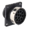 ITT Cannon Circular Connector 12 Contacts Panel Mount Socket Female IP65 Nylon Housing Trident TR1412RFS1NB / 192922-1210