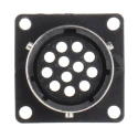 ITT Cannon Circular Connector 12 Contacts Panel Mount Socket Female IP65 Nylon Housing Trident TR1412RFS1NB / 192922-1210