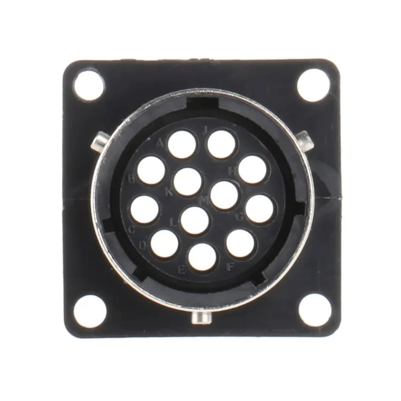 ITT Cannon Circular Connector 12 Contacts Panel Mount Socket Female IP65 Nylon Housing Trident TR1412RFS1NB / 192922-1210