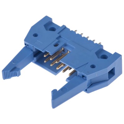TE Connectivity AMP-LATCH Series Straight Through Hole PCB Header, 10 Contacts, 2.54 mm Pitch, 2 Row, Shrouded 2-5499206-1