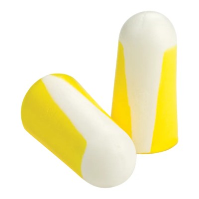 Honeywell Safety Disposable White, Yellow Polyurethane Ear Plugs Uncorded 33 dB SNR 200 Pairs 1005073