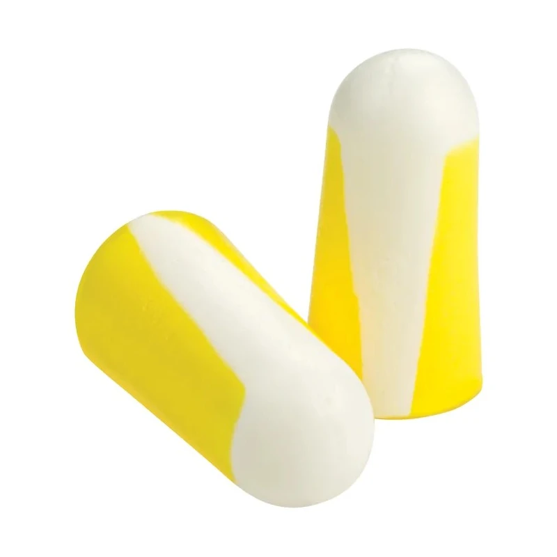 Honeywell Safety Disposable White, Yellow Polyurethane Ear Plugs Uncorded 33 dB SNR 200 Pairs 1005073