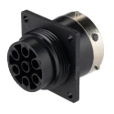 ITT Cannon Circular Connector 7 Contacts Panel Mount Socket Male IP65 Trident Ringlock Series TR1807RMS1NB / 192990-1360