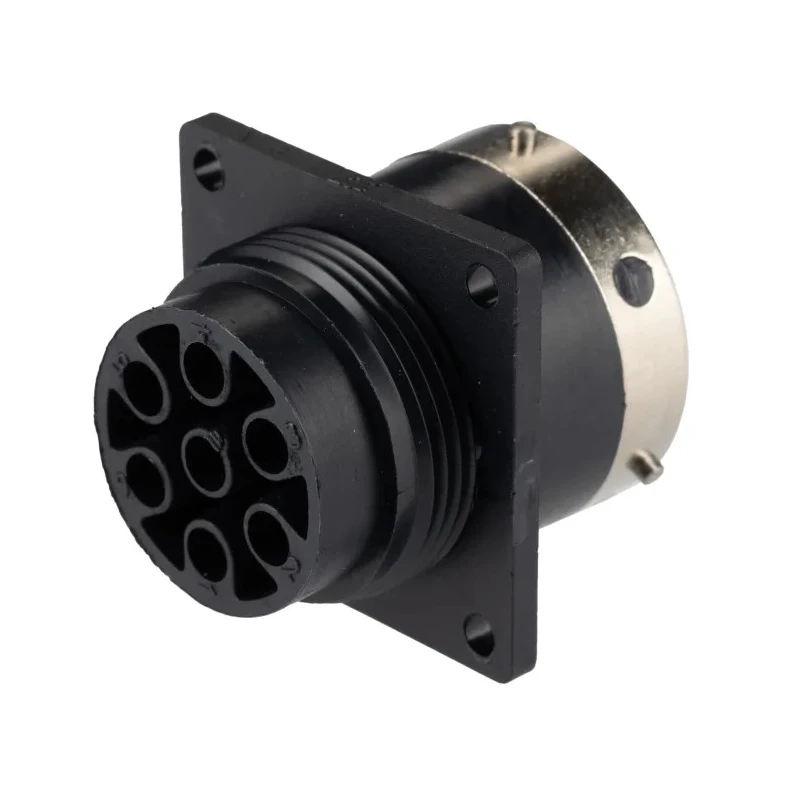 ITT Cannon Circular Connector 7 Contacts Panel Mount Socket Male IP65 Trident Ringlock Series TR1807RMS1NB / 192990-1360