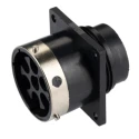 ITT Cannon Circular Connector 7 Contacts Panel Mount Socket Male IP65 Trident Ringlock Series TR1807RMS1NB / 192990-1360