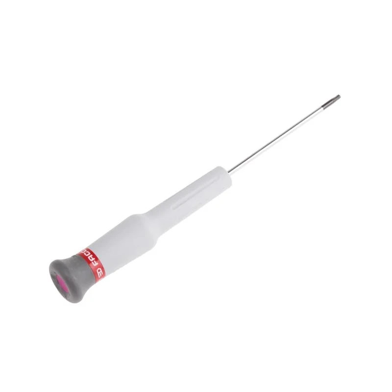 Facom Precision Screwdriver with T8 Tip, 75 mm Blade Length, 168 mm Overall Length, Bi-Material Handle AEX.8X75