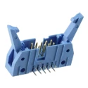 TE Connectivity AMP-LATCH Series Right Angle Through Hole PCB Header 10 Contacts 2.54mm Pitch 2 Row Shrouded 2-5499141-1