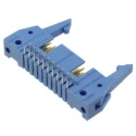 TE Connectivity AMP-LATCH Series Right Angle Through Hole PCB Header, 34 Contacts, 2.54 mm Pitch, 2 Row, Shrouded 2-5499141-8