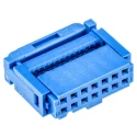 TE Connectivity 14-Way IDC Connector Female Cable Mount Shrouded Right Angle 250V 1A AMP-LATCH 622 Series 2-1658527-2