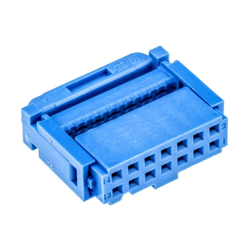 TE Connectivity 14-Way IDC Connector Female Cable Mount Shrouded Right Angle 250V 1A AMP-LATCH 622 Series 2-1658527-2