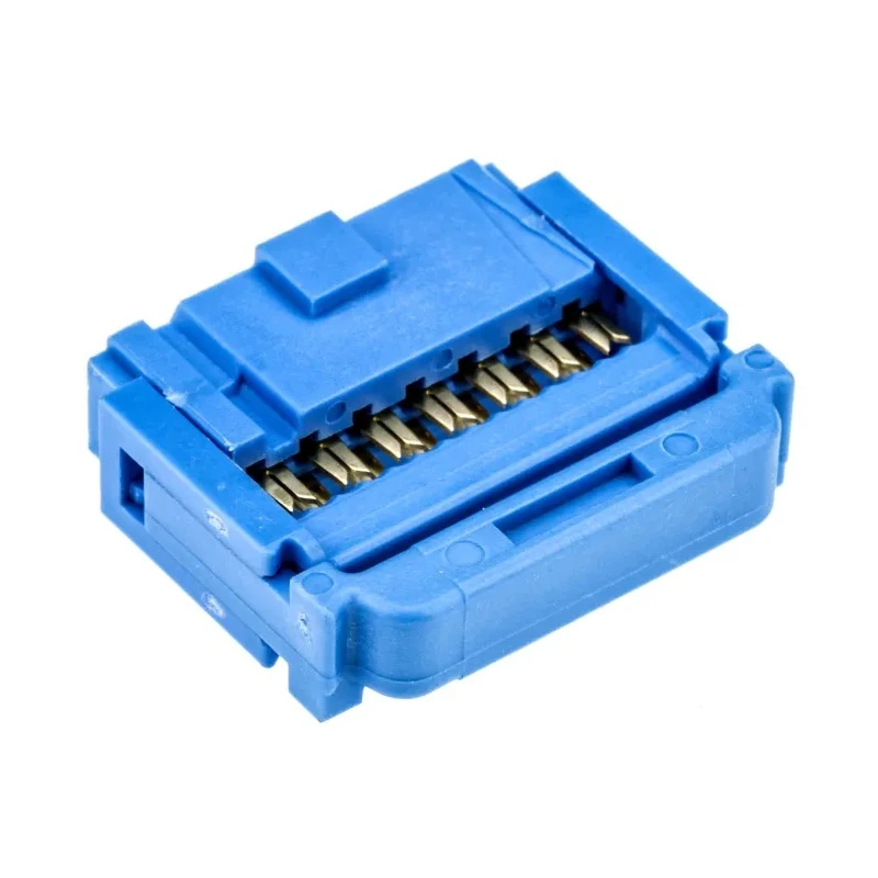 TE Connectivity 14-Way IDC Connector Female Cable Mount Shrouded Right Angle 250V 1A AMP-LATCH 622 Series 2-1658527-2