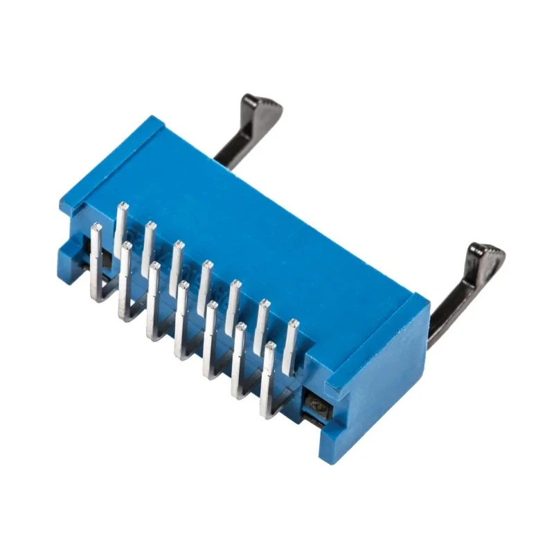 TE Connectivity AMP-LATCH Series Right Angle Through Hole PCB Header, 14 Contacts, 2.54 mm Pitch, 2 Row, Shrouded 2-1761607-5
