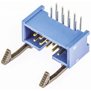 TE Connectivity AMP-LATCH Series Right Angle Through Hole PCB Header, 10 Contacts, 2.54 mm Pitch, 2 Row, Shrouded 2-1761607-3
