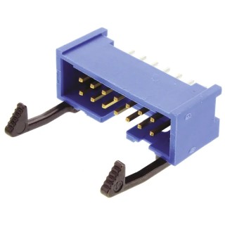 TE Connectivity AMP-LATCH Series Straight Through Hole PCB Header, 14 Contact, 2.54 mm Pitch, 2 Row, Shrouded 2-1761606-5
