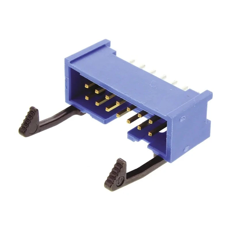 TE Connectivity AMP-LATCH Series Straight Through Hole PCB Header, 14 Contact, 2.54 mm Pitch, 2 Row, Shrouded 2-1761606-5