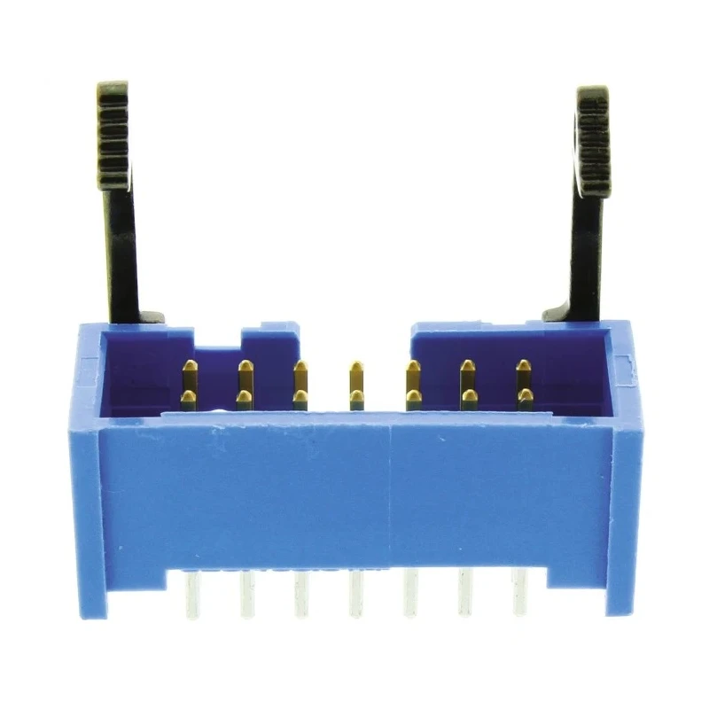 TE Connectivity AMP-LATCH Series Straight Through Hole PCB Header, 14 Contact, 2.54 mm Pitch, 2 Row, Shrouded 2-1761606-5