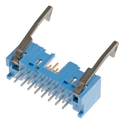 TE Connectivity AMP-LATCH Series Straight Through Hole PCB Header 16 Contacts 2.54mm Pitch 2 Row Shrouded 2-1761606-6