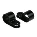 HellermannTyton 11 mm Closed Inside Diameter Black Polyamide P-Clip with 4.2 mm Mounting Hole 211-60005 H6P-PA66HS-BK