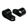 HellermannTyton 11 mm Closed Inside Diameter Black Polyamide P-Clip with 4.2 mm Mounting Hole 211-60005 H6P-PA66HS-BK