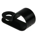 HellermannTyton 11 mm Closed Inside Diameter Black Polyamide P-Clip with 4.2 mm Mounting Hole 211-60005 H6P-PA66HS-BK